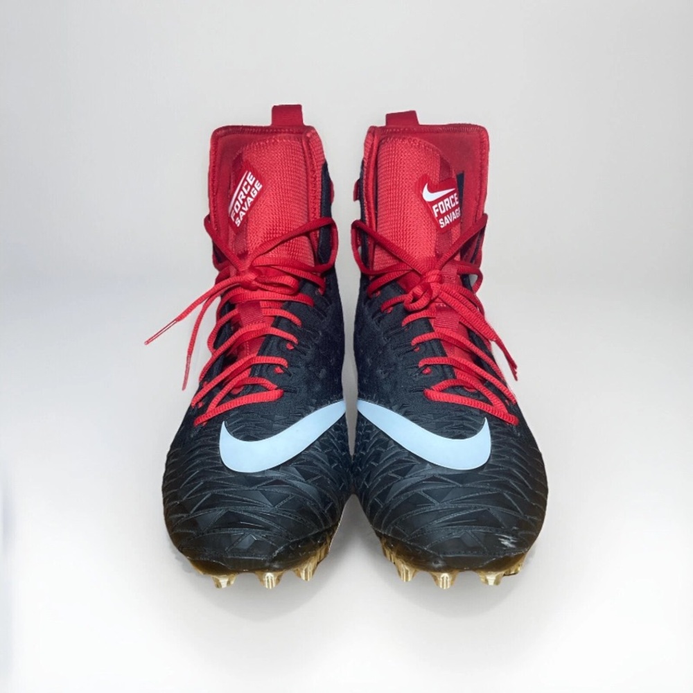 Nike Red and Black Force Savage Cleats
